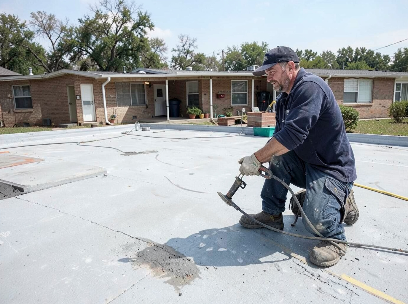Commercial Flat Roof Repair in Enid
