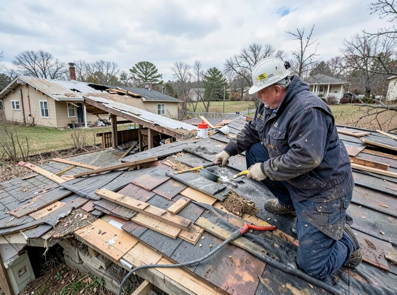 Storm Damage Roof Repair in Enid